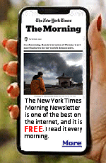 While liberal in their editorial content, the New York Times morning newsletter, often referred to as "The Morning," is free to subscribe to and does not require a digital or print subscription, all they ask is that you give them your email address. The newsletter provides a curated summary of important news stories delivered to your inbox each morning.